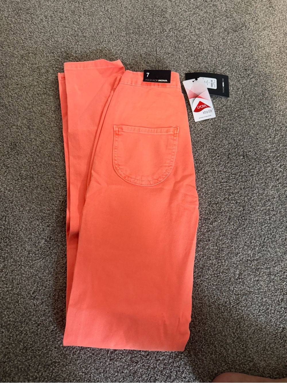 Fashion Nova Women's Skinny Jeans Coral Orange